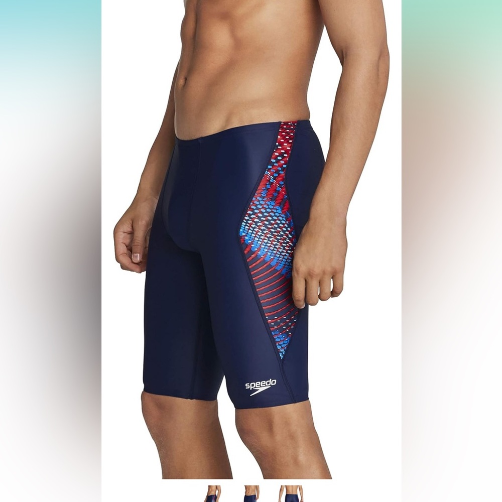 Mens Navy blue size 34 Speedo Powerflex eco swim shorts